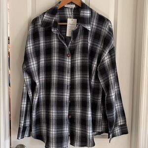 Plaid Button-Up Shirt